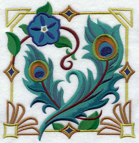 Art Deco Peacock Feathers