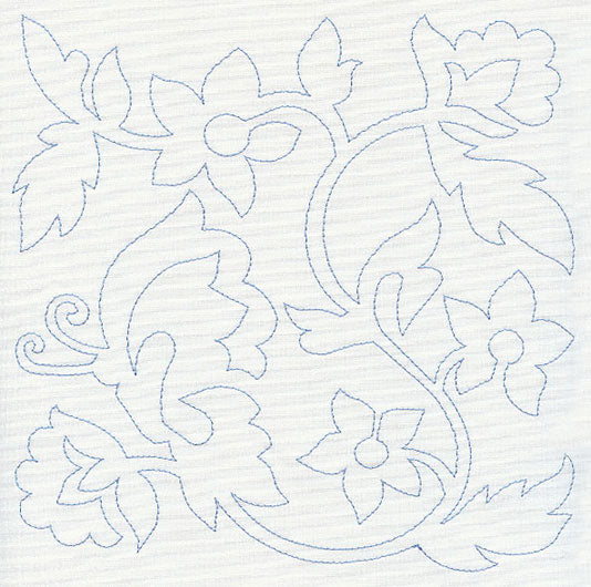 Jacobean Butterfly Quilting Square 2 (Single Run)