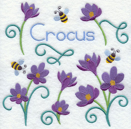Crocus and Bumblebee Square