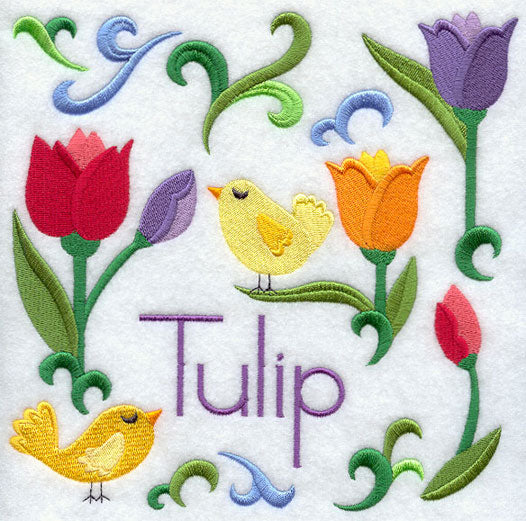 Tulip and Bird Square