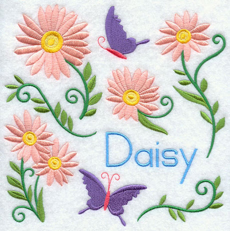 Daisy and Butterfly Square