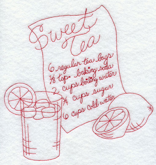 Sweet Tea (Redwork)