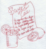 Sweet Tea (Redwork)