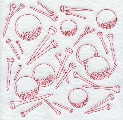 Tee Time Medley (Redwork)