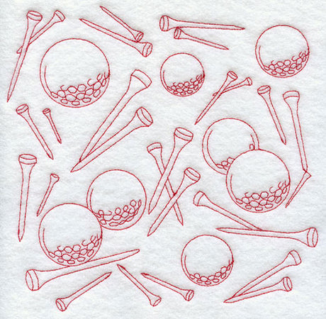 Tee Time Medley (Redwork)