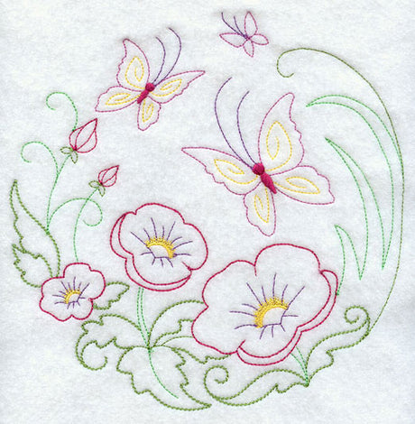 Butterfly Circle - Poppies (Vintage)