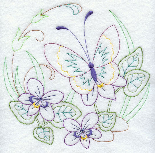 Butterfly Circle - Violets (Vintage)