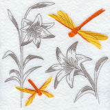 Chinoiserie Dragonflies and Lilies