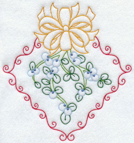 Vintage Mistletoe and Ribbon