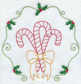 Vintage Candy Canes and Holly