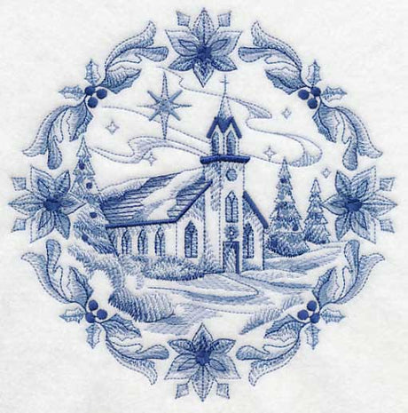 Delft Blue Christmas Church