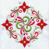 Suzani Medallion - Mistletoe and Poinsettia