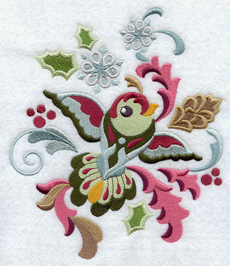 Suzani Christmas Bird - Snowflakes
