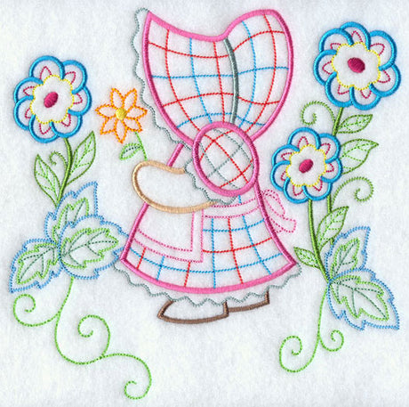 Sunbonnet Sue in the Flowers