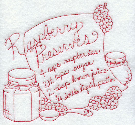 Raspberry Preserves (Redwork)