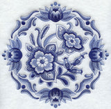 Delft Blue Floral Medallion I