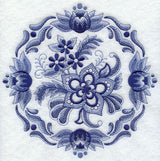 Delft Blue Floral Medallion II