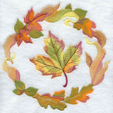 Autumn Leaves Medallion in Watercolor