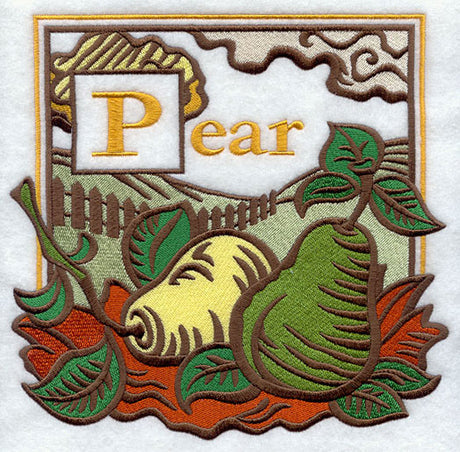 Pear Woodcut