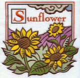 Sunflower Woodcut