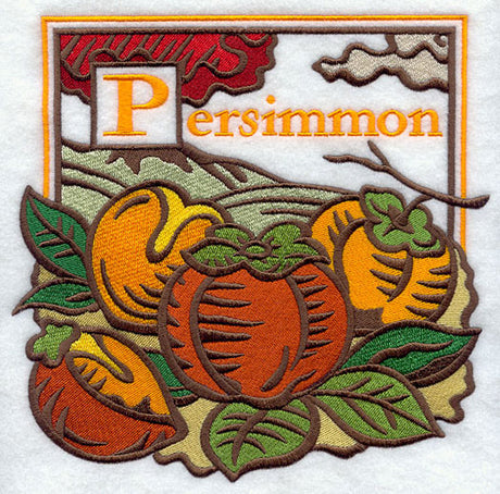 Persimmon Woodcut