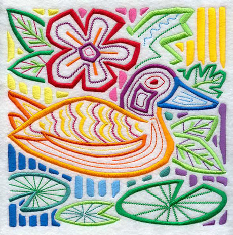 Mola Argentine Duck Square