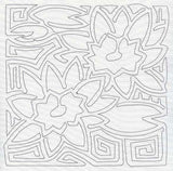 Mola Panama Pacific Water Lily Quilting Square (Single Run)