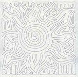 Mola Sun Quilting Square (Single Run)