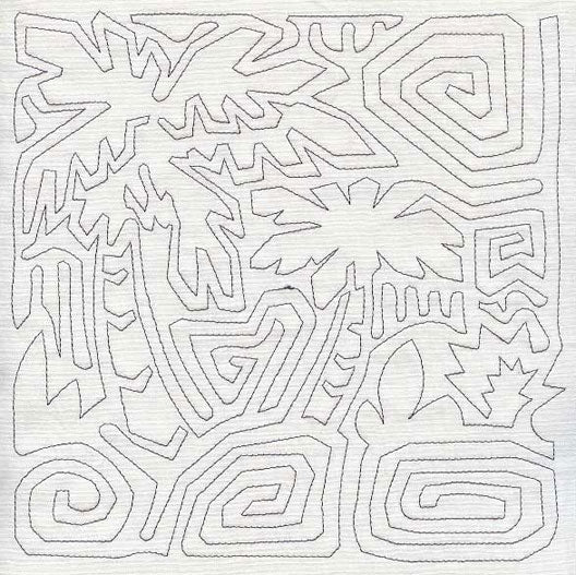 Mola Pixbae Tree Quilting Square (Single Run)