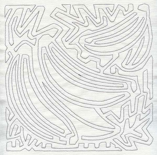 Mola Banana Quilting Square (Single Run)