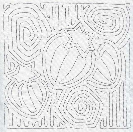 Mola Strawberry Quilting Square (Single Run)