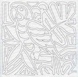 Mola Macaw Quilting Square (Single Run)