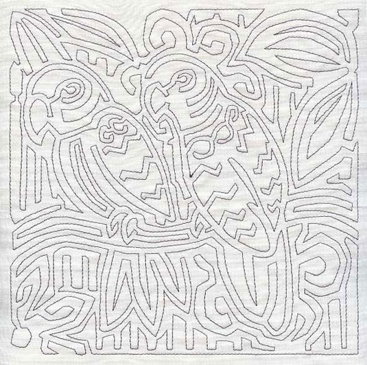 Mola Parrot Quilting Square (Single Run)