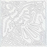 Mola Turkey Vulture Quilting Square (Single Run)