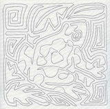 Mola Poison Dart Frog Quilting Square (Single Run)