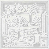 Mola Scissors and Thread Quilting Square (Single Run)