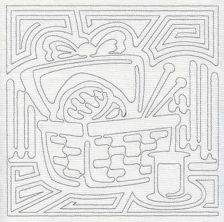 Mola Scissors and Thread Quilting Square (Single Run)