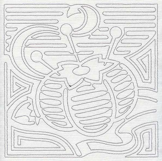 Mola Pincushion Quilting Square (Single Run)