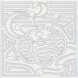 Mola Pincushion Quilting Square (Single Run)