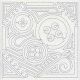 Mola Button Quilting Square (Single Run)