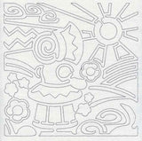 Mola Sunbonnet Sue Quilting Square (Single Run)