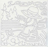 Mola Fisherman Fred Quilting Square (Single Run)