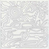 Mola Classic Car Quilting Square (Single Run)