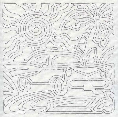 Mola Classic Car Quilting Square (Single Run)