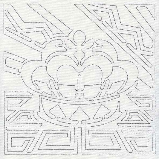 Mola Royal Crown Quilting Square (Single Run)