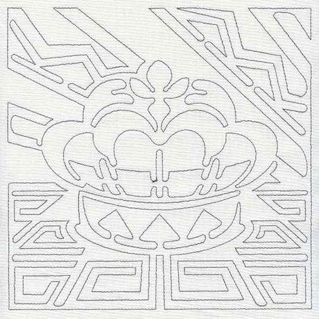 Mola Royal Crown Quilting Square (Single Run)