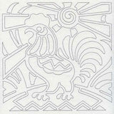 Mola Rooster Quilting Square (Single Run)