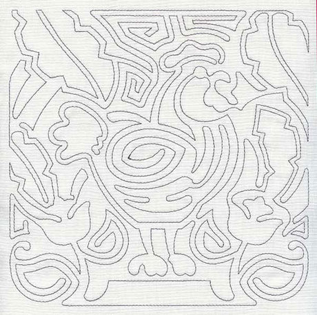 Mola Hen Quilting Square (Single Run)