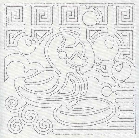 Mola Rubber Ducky Quilting Square (Single Run)