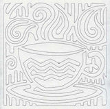 Mola Cuppa Joe Quilting Square (Single Run)